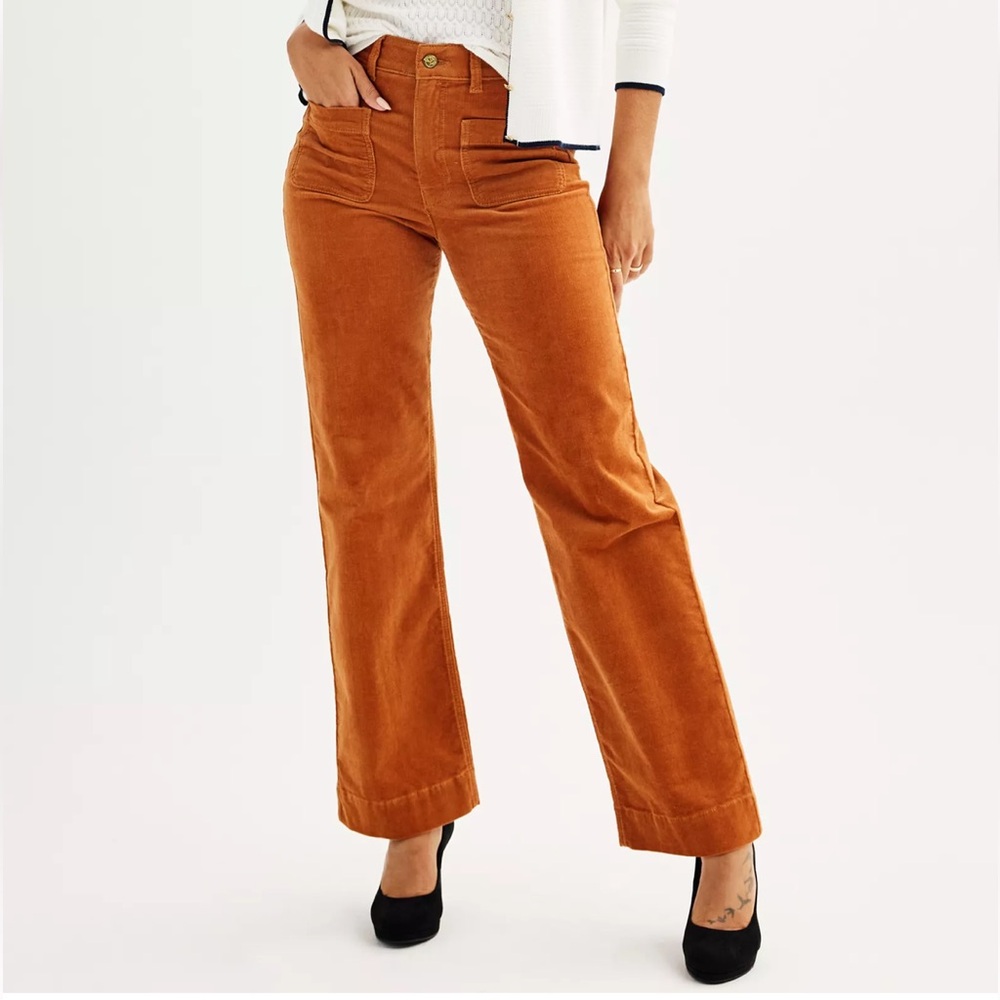 Draper James Wide Leg Corduroy Pants - Size 10